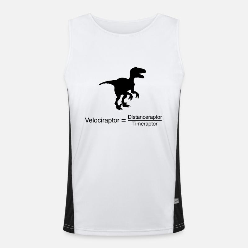 Funny maths equation - Men's Functional Contrast Tank Top  - white/black