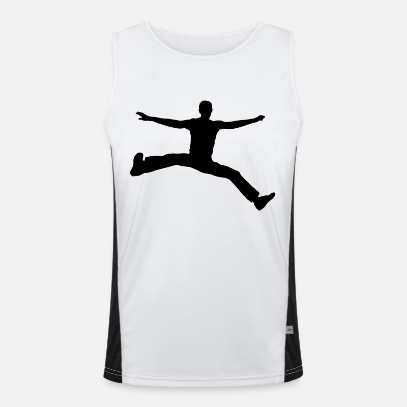 springendermannf1 - Men's Functional Contrast Tank Top  - white/black