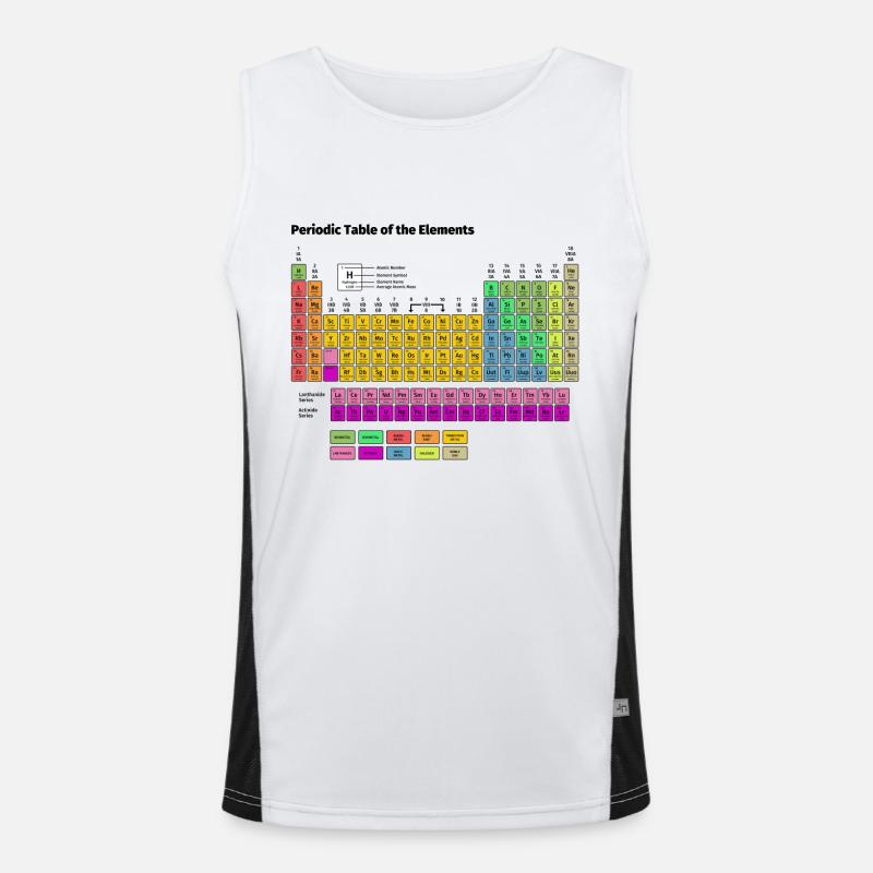 Periodensystem der Elemente Funktionelles Kontrast-Tank Top für Männer 