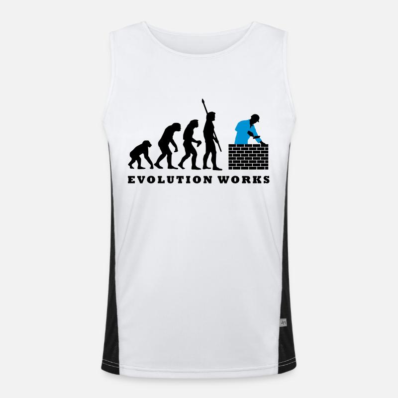 evolution_maurer_b_2c - Men's Functional Contrast Tank Top  - white/black