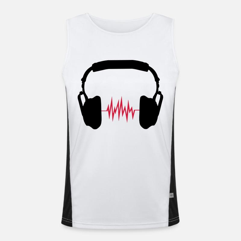 Kopfhörer Funktionelles Kontrast-Tank Top für Männer 