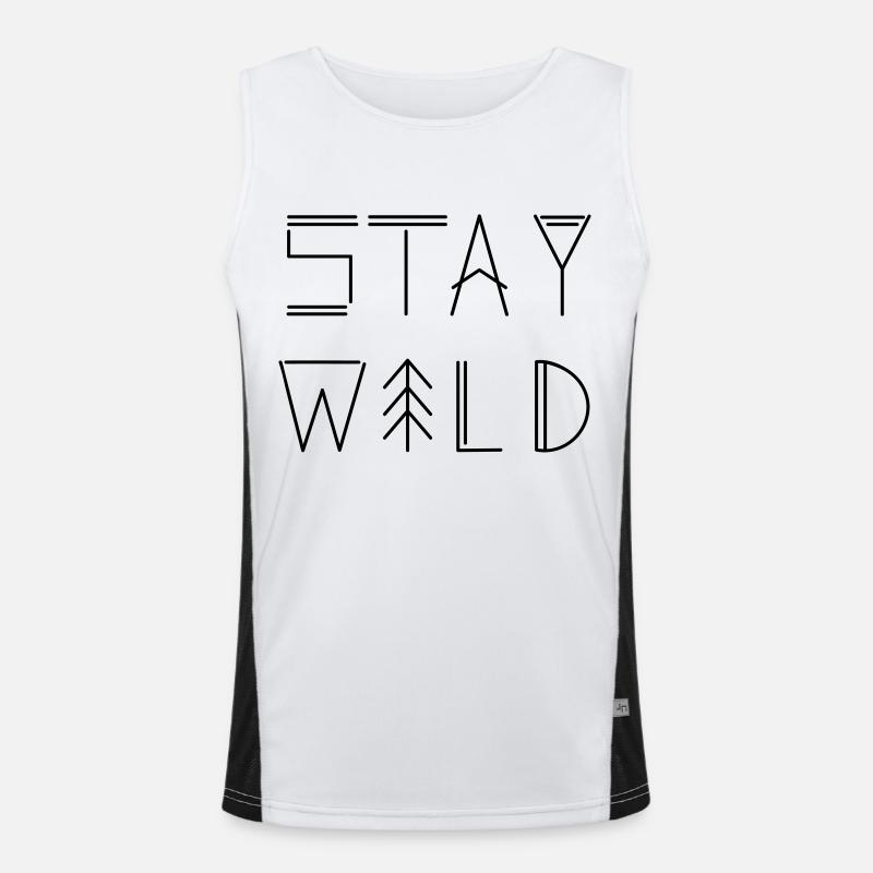 Stay Wild Funktionelles Kontrast-Tank Top für Männer 