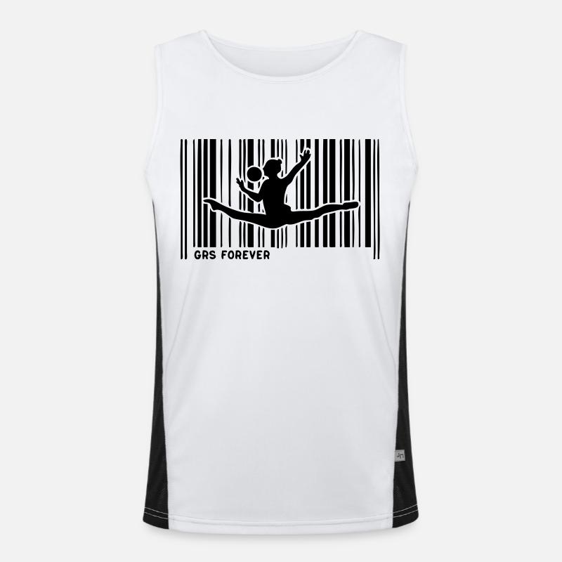 barcode grs gymnastique6 - Men's Functional Contrast Tank Top  - white/black