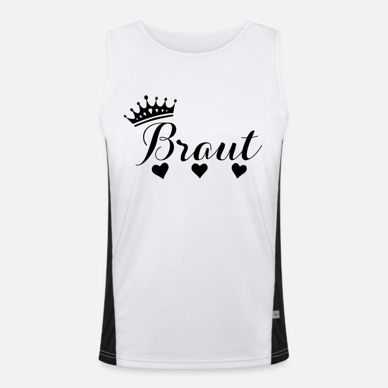 braut Krone JGA Junggesellinnenabschied Funktionelles Kontrast-Tank Top für Männer 