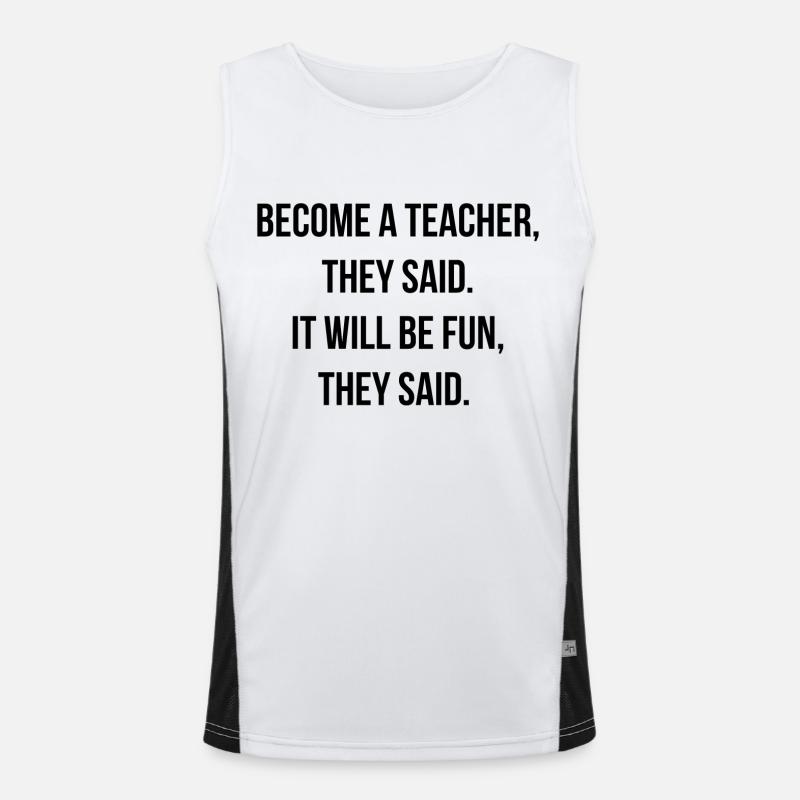 Lehrer Funktionelles Kontrast-Tank Top für Männer 