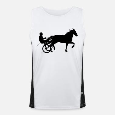 Cavalli da corsa a cavallo Canotta sportiva da uomo in contrasto cromatico 