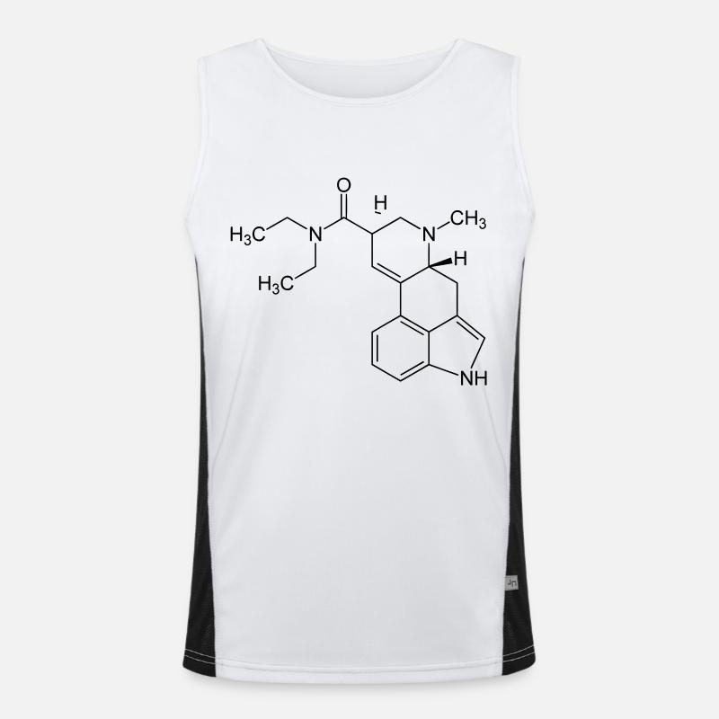 LSD Strukturformel Funktionelles Kontrast-Tank Top für Männer 