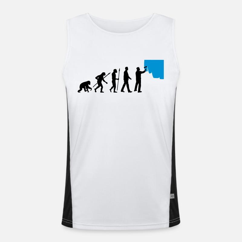 evolution_painters_062012_a_2c - Men's Functional Contrast Tank Top  - white/black