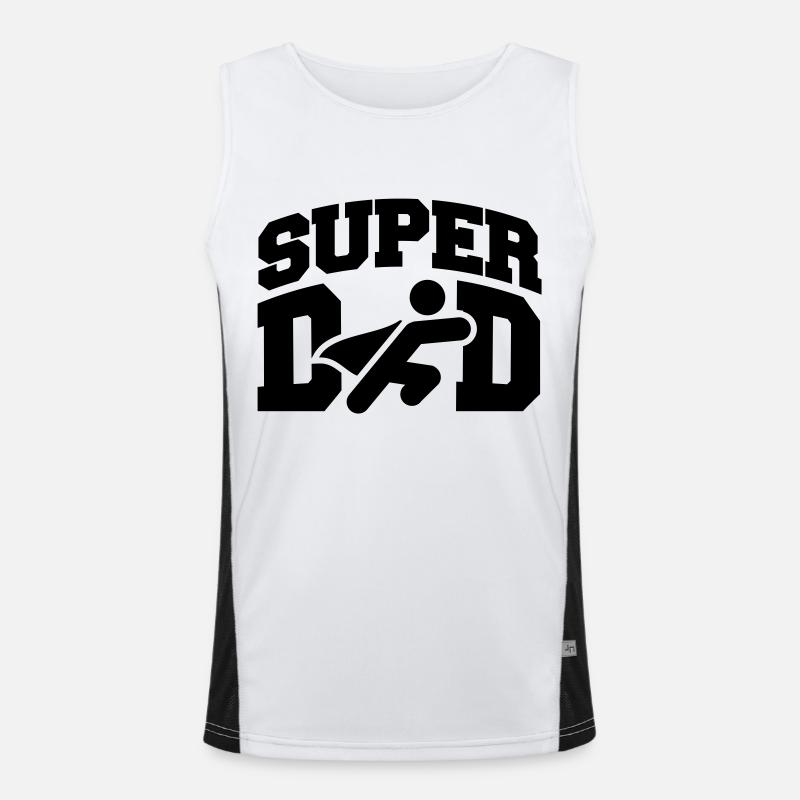 super_dad_r1 Funktionelles Kontrast-Tank Top für Männer 