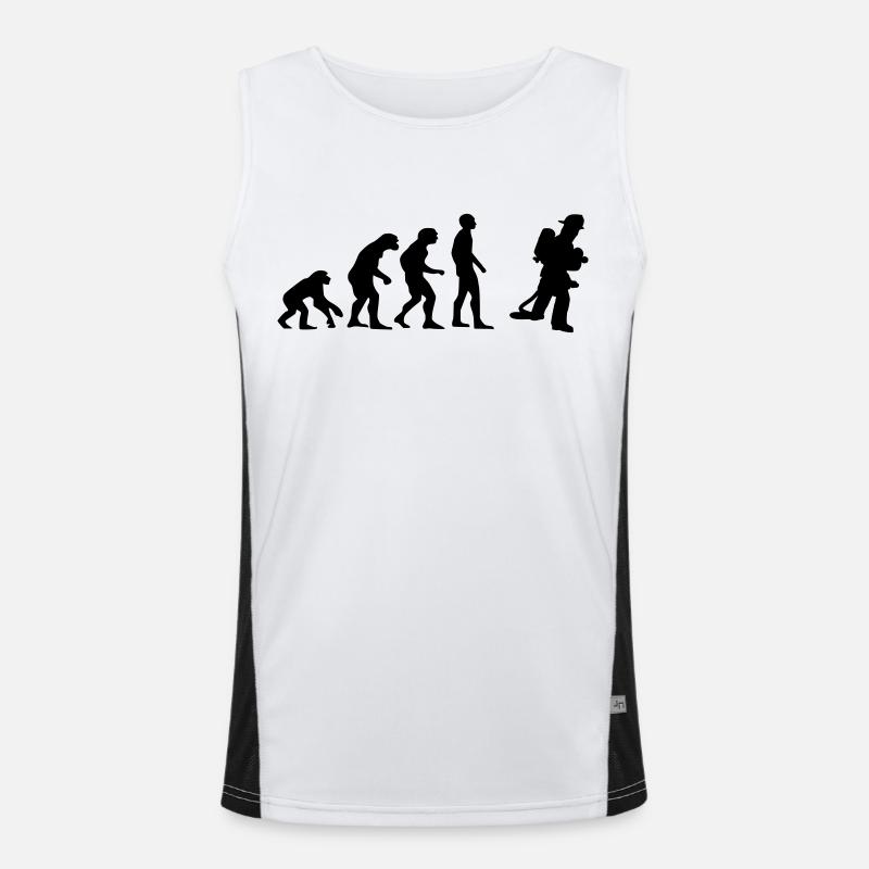 firefighter evolution - Men's Functional Contrast Tank Top  - white/black