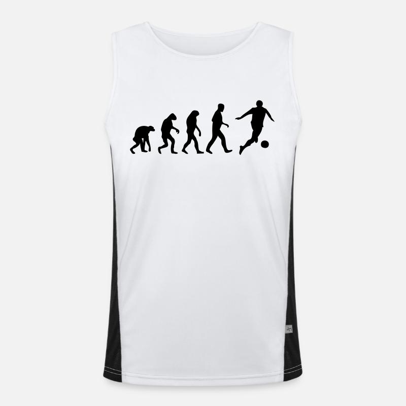 football evolution - Men's Functional Contrast Tank Top  - white/black