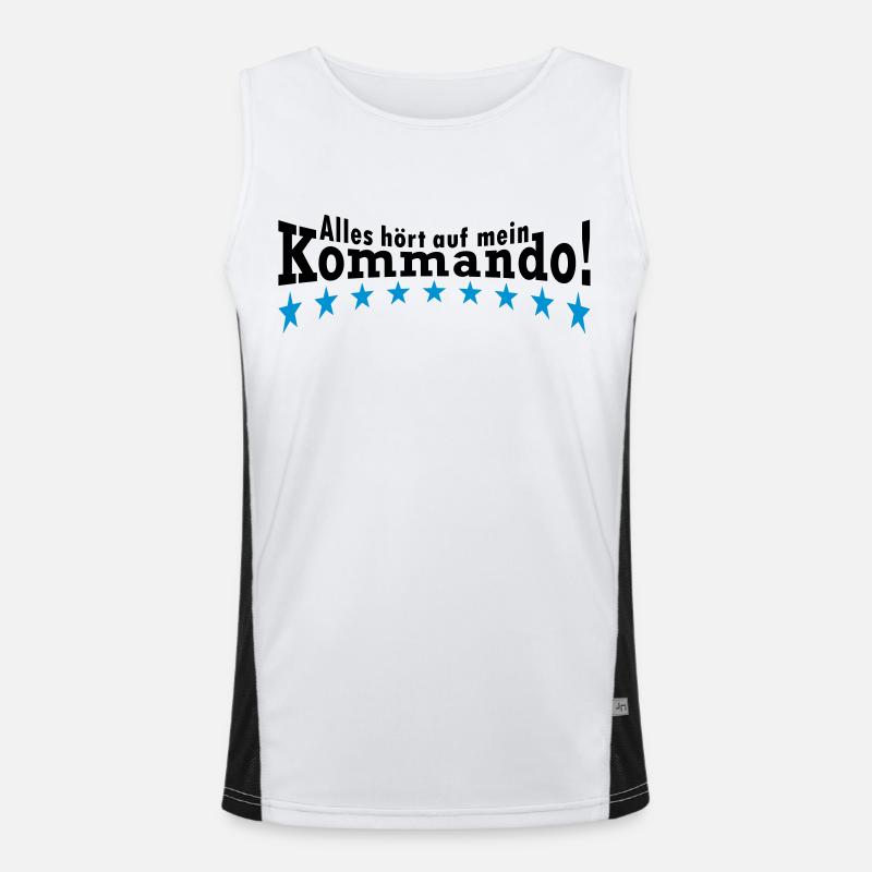 Command - Men's Functional Contrast Tank Top  - white/black