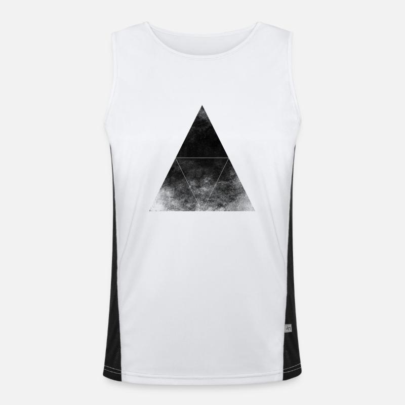 Triangle + TRIANGLE + + MOUSTACHE HIPSTER GEEK + + Men's Functional Contrast Tank Top 