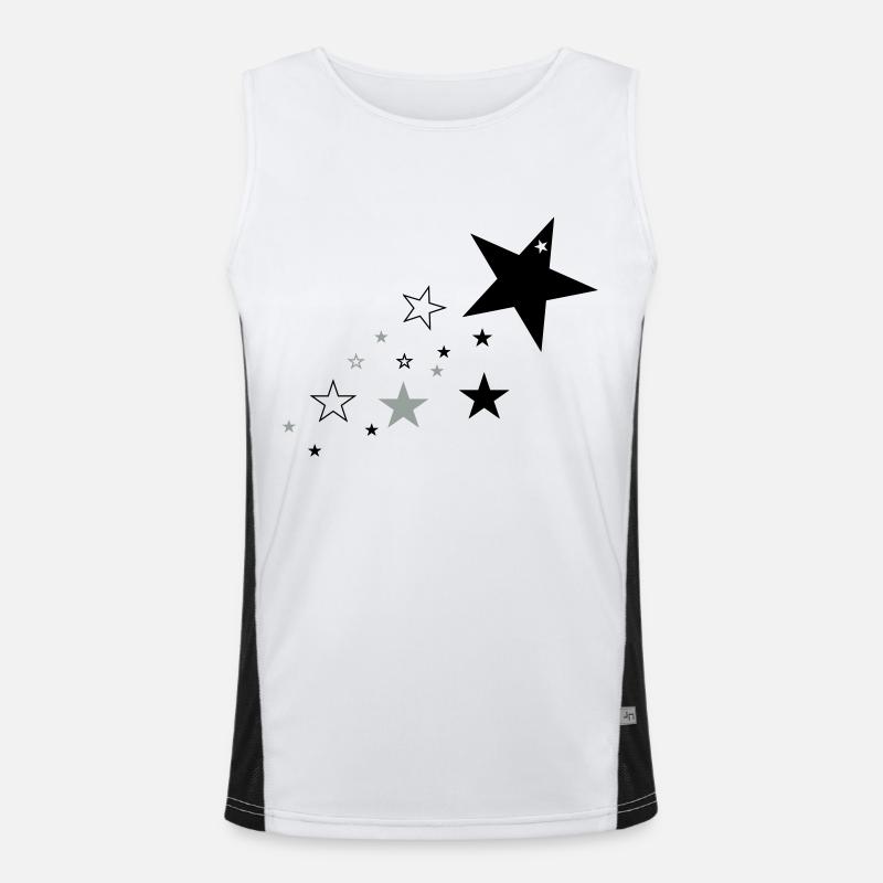 Sterne 1 Funktionelles Kontrast-Tank Top für Männer 