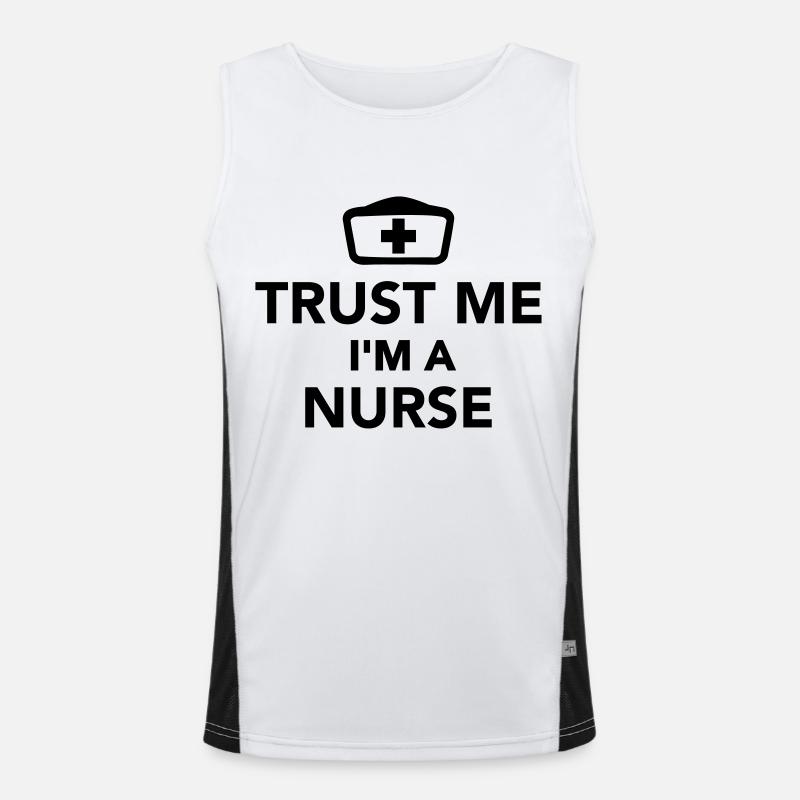 Krankenschwester Funktionelles Kontrast-Tank Top für Männer 