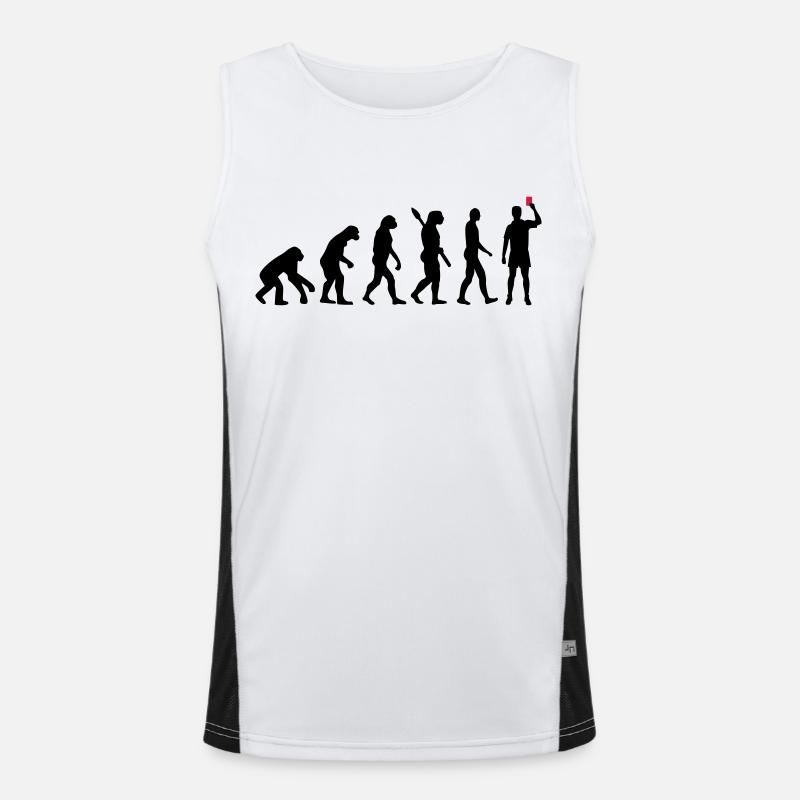 Evolution Referee - Men's Functional Contrast Tank Top  - white/black