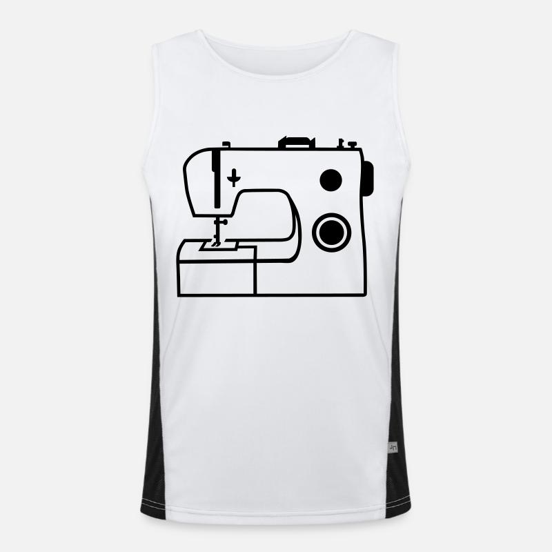 Sewing machine Men's Functional Contrast Tank Top 