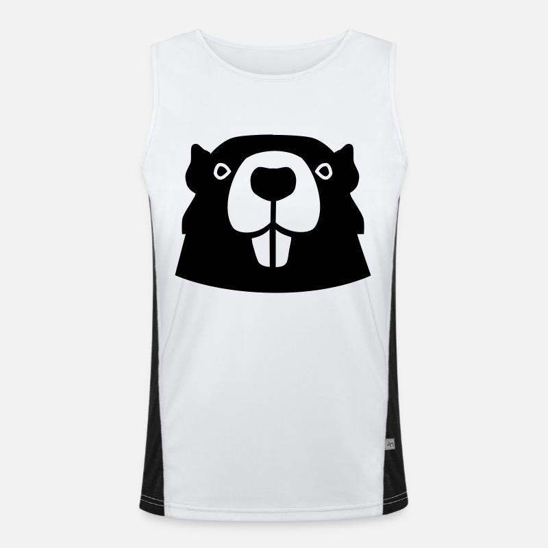 Biber Funktionelles Kontrast-Tank Top für Männer 