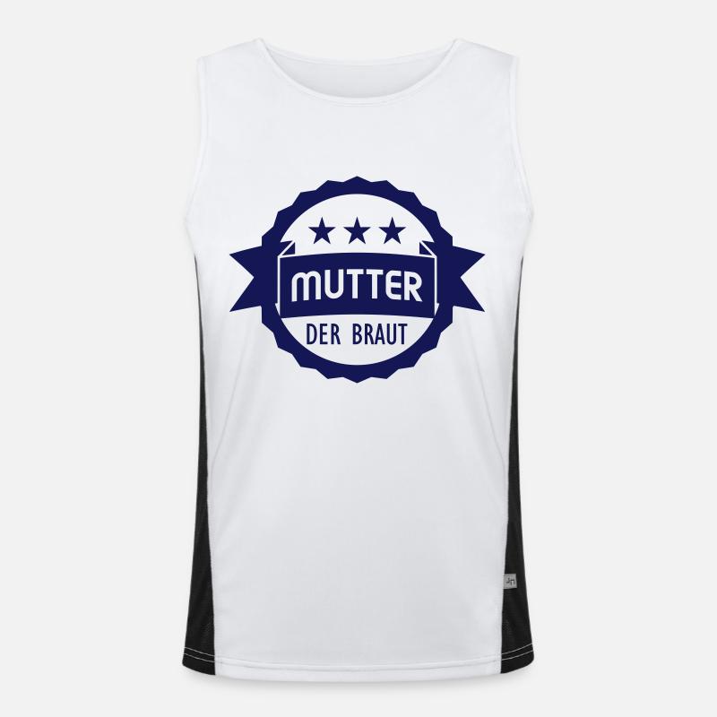 Mutter der Braut Funktionelles Kontrast-Tank Top für Männer 