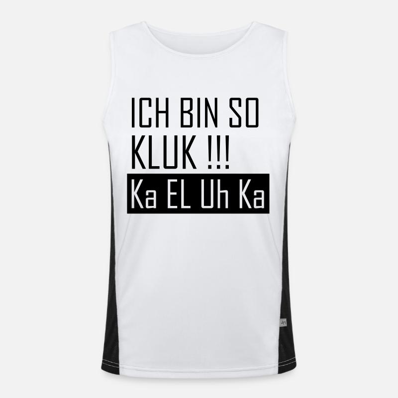 ich bin so kluk Funktionelles Kontrast-Tank Top für Männer 