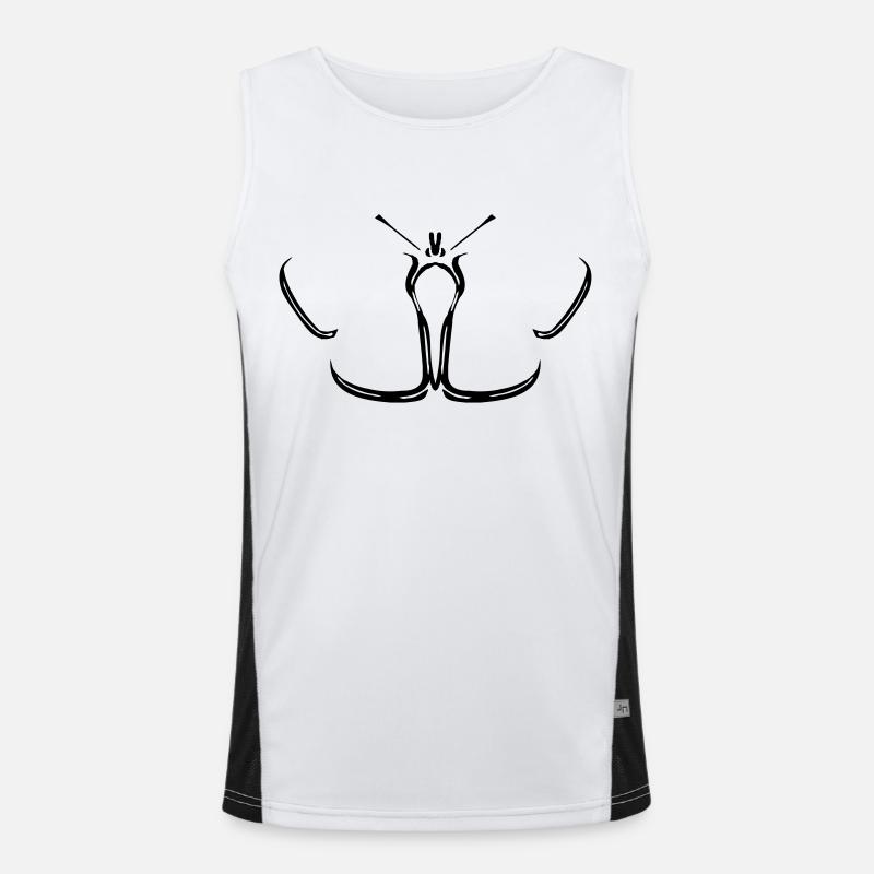 butterfly butterfly - Men's Functional Contrast Tank Top - white/black