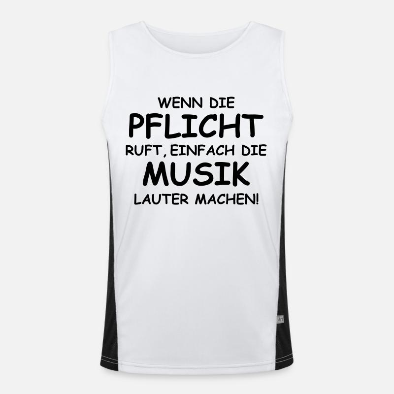 Wenn die Pflicht ruft Funktionelles Kontrast-Tank Top für Männer 