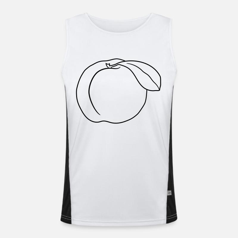 peach delicious fruit - Men's Functional Contrast Tank Top  - white/black
