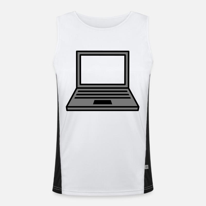 ordinateur portable notebook écran pc écriture tab Débardeur respirant contrasté Homme 