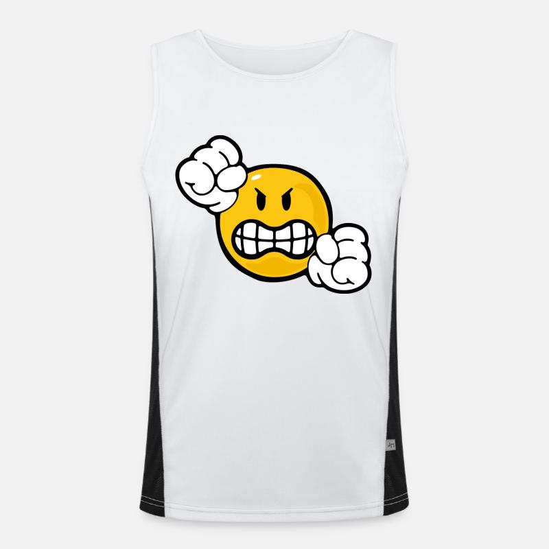 Smiley Anger Men's Functional Contrast Tank Top 