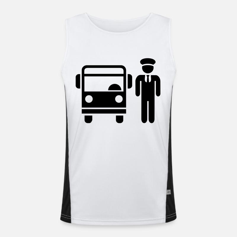 Bus driver Men's Functional Contrast Tank Top 