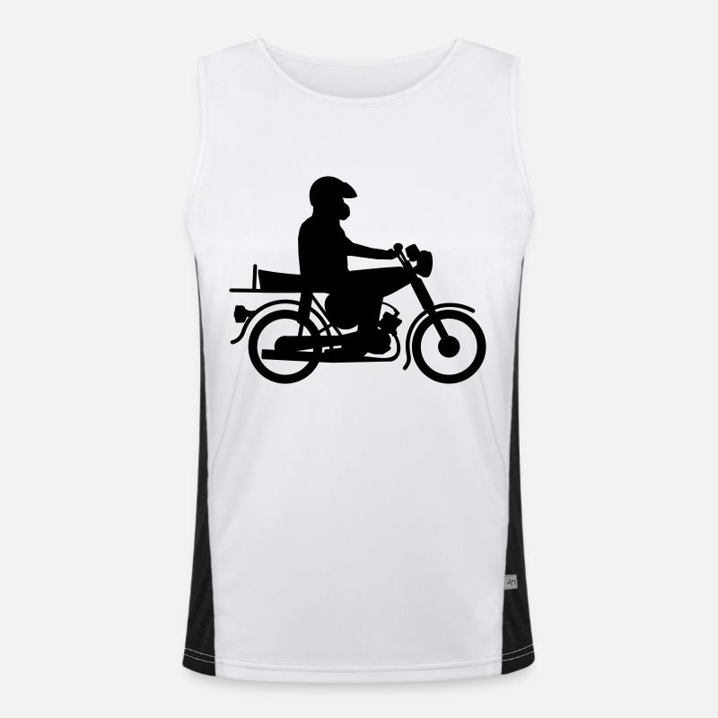Simson mit Fahrer Funktionelles Kontrast-Tank Top für Männer 