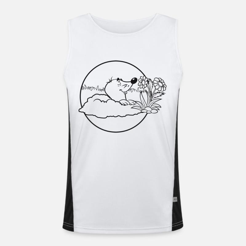 Mole Earth Mole Grêle Fleur Odeur Parfum Sp Débardeur respirant contrasté Homme 