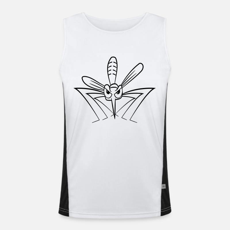 Mosquito - Men's Functional Contrast Tank Top  - white/black