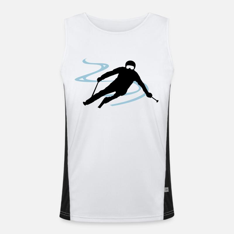 Sport - Skifahrer Funktionelles Kontrast-Tank Top für Männer 