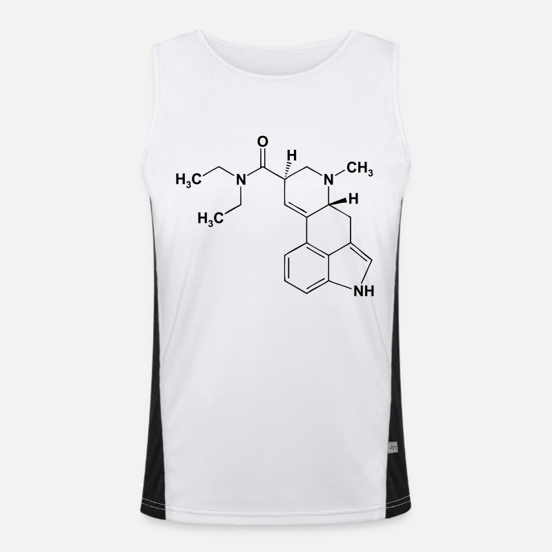 LSD Lysergsäurediethylamid Molekül Funktionelles Kontrast-Tank Top für Männer 