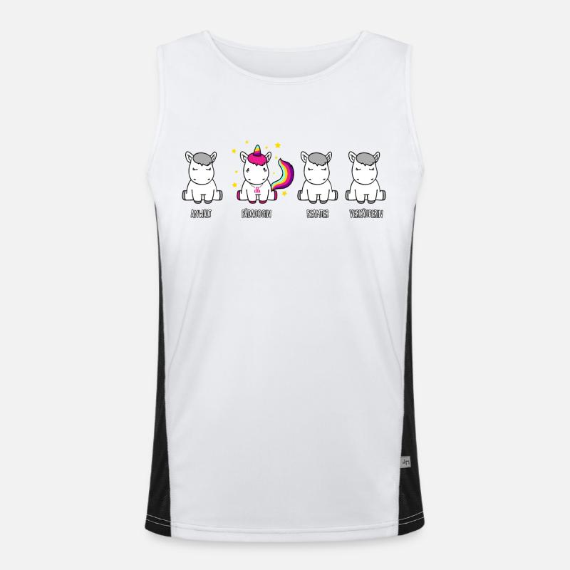 Pädagogin - das Einhorn in der Berufswelt Funktionelles Kontrast-Tank Top für Männer 