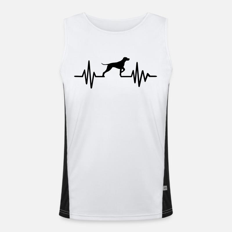 German Shorthaired Pointer - Men's Functional Contrast Tank Top  - white/black