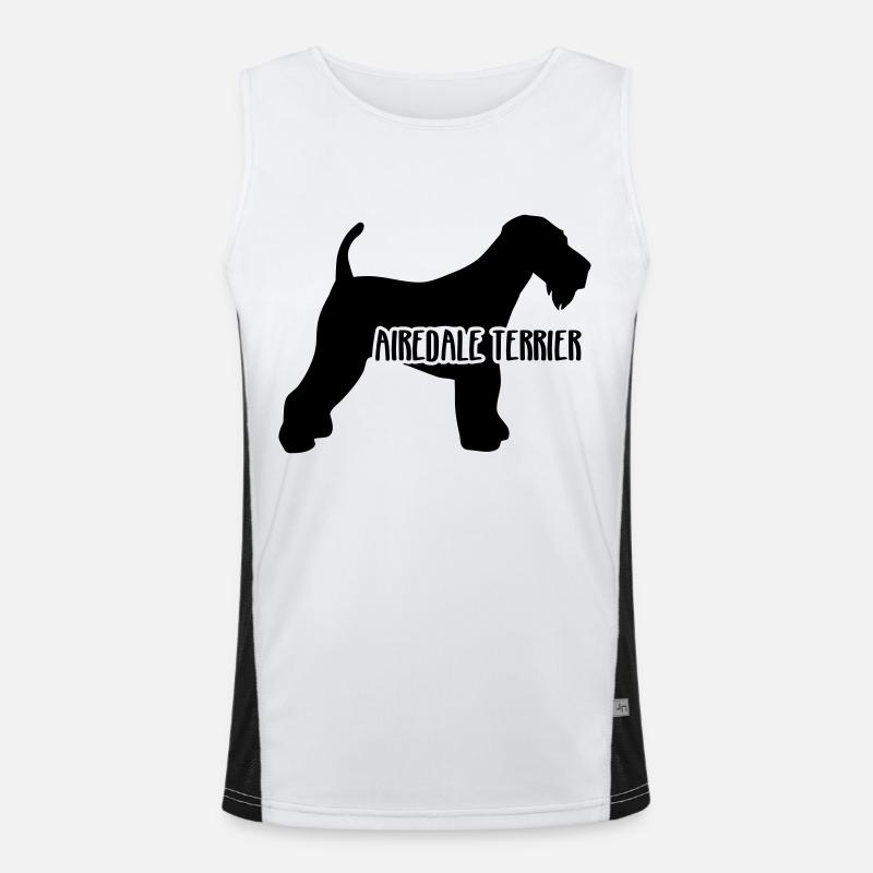 Airedale Terrier Funktionelles Kontrast-Tank Top für Männer 