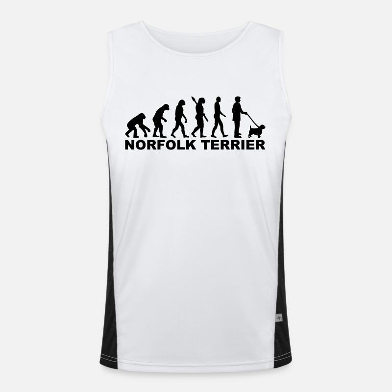 Norfolk Terrier Funktionelles Kontrast-Tank Top für Männer 
