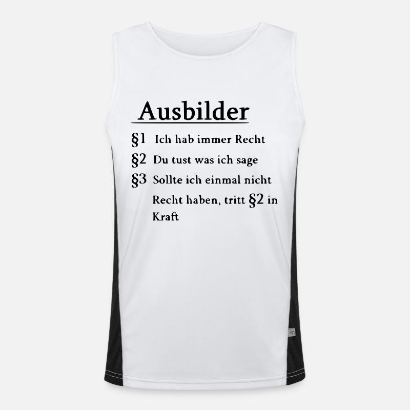 Ausbilder Spruch lustig Funktionelles Kontrast-Tank Top für Männer 