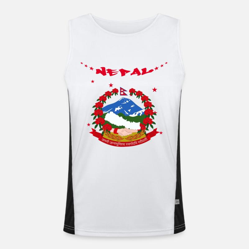 Nepal Funktionelles Kontrast-Tank Top für Männer 