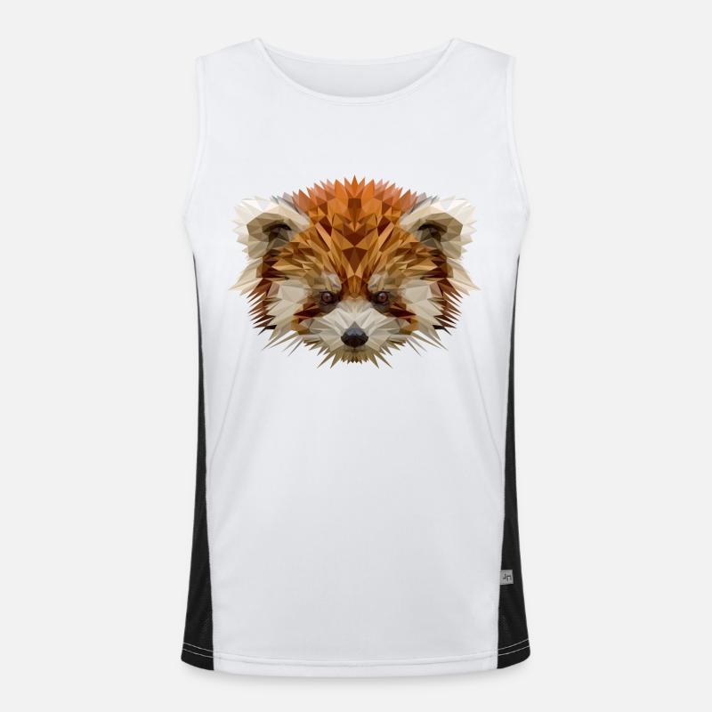 Red panda Men's Functional Contrast Tank Top 