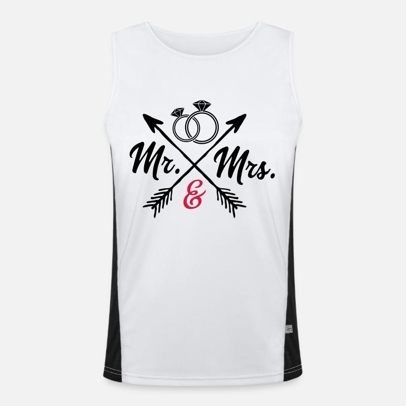 Mr. And Mrs. Funktionelles Kontrast-Tank Top für Männer 