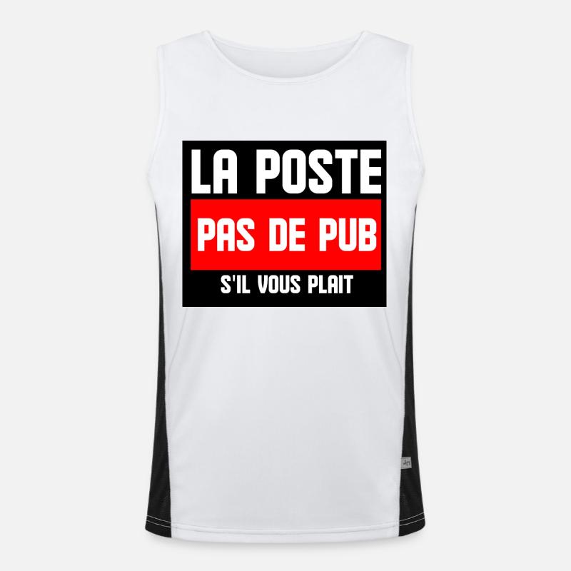 la poste pas de pub s'il vous plait Débardeur respirant contrasté Homme 