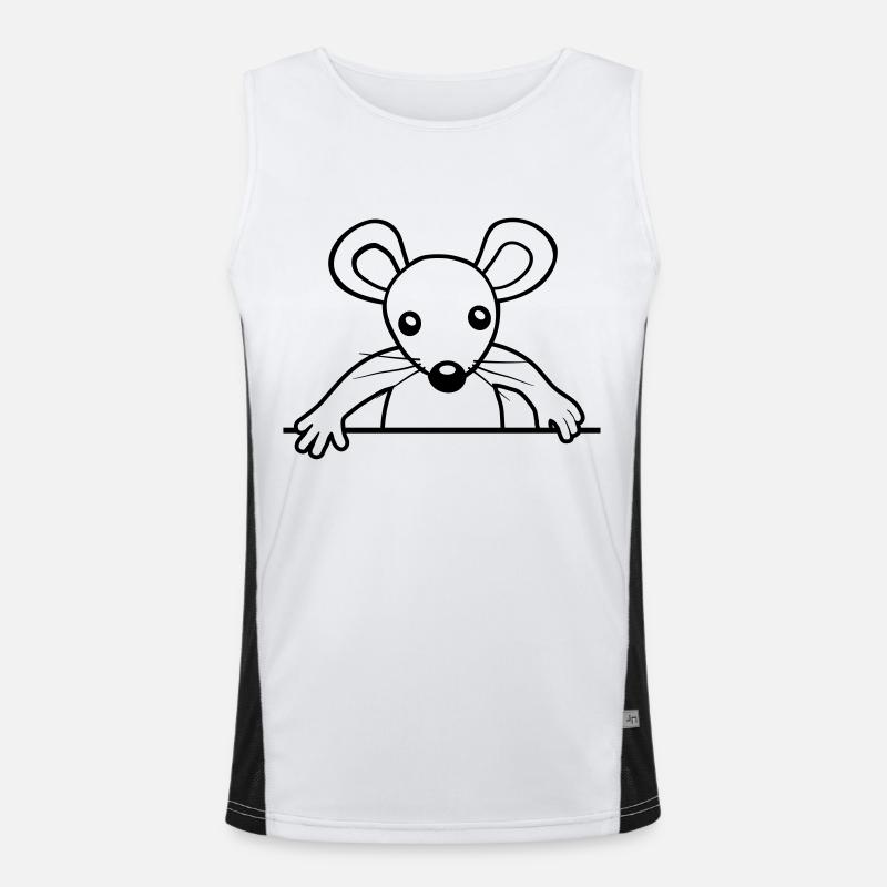 Niedliche hinter Mauer Funktionelles Kontrast-Tank Top für Männer 