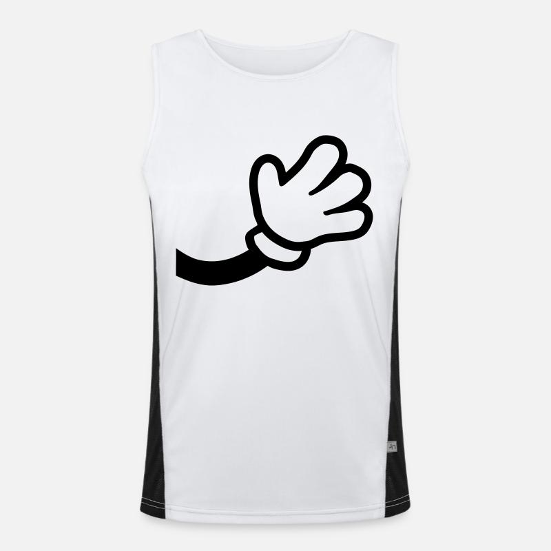 Geste de la main comique Débardeur respirant contrasté Homme 