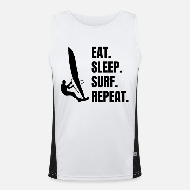 Surfer Surf moniteur surf surf surf Débardeur respirant contrasté Homme 