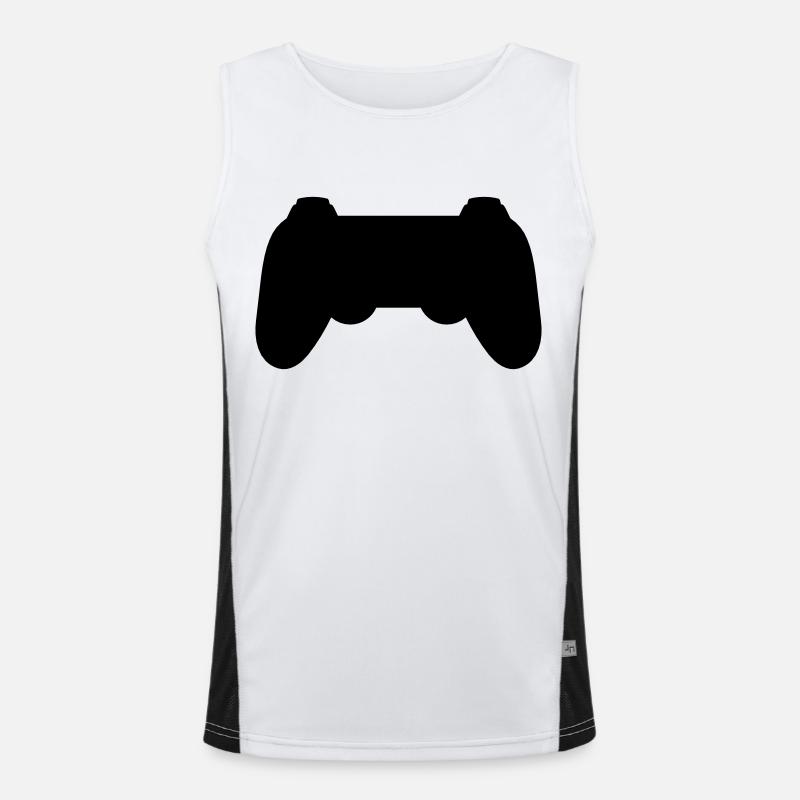 Silhouette Konsole Retro Controller Funktionelles Kontrast-Tank Top für Männer 