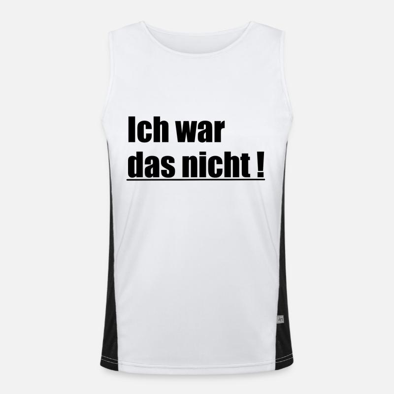 ich war das nicht1 Funktionelles Kontrast-Tank Top für Männer 