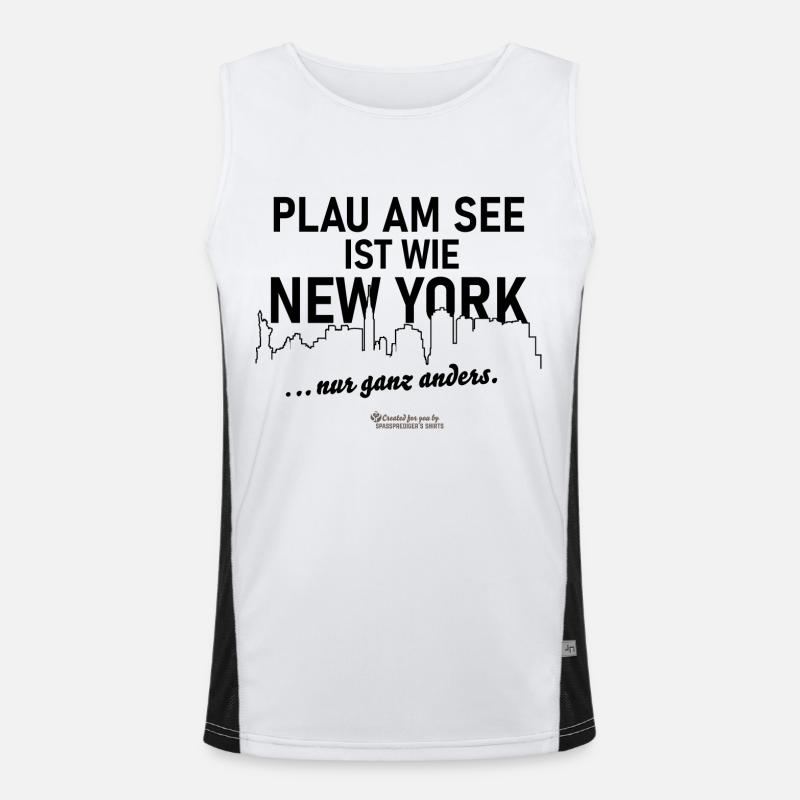 Plau am See Funktionelles Kontrast-Tank Top für Männer 